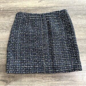 J.Crew Navy Blue Tweed Mini Skirt | Size 2